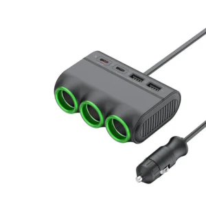 7 in 1 Car Socket Splitter With 20W PD15W USB Charger