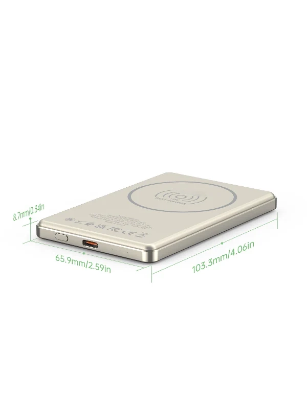 Ultra-Thin 5000mAh 20w Wireless Powerbank
