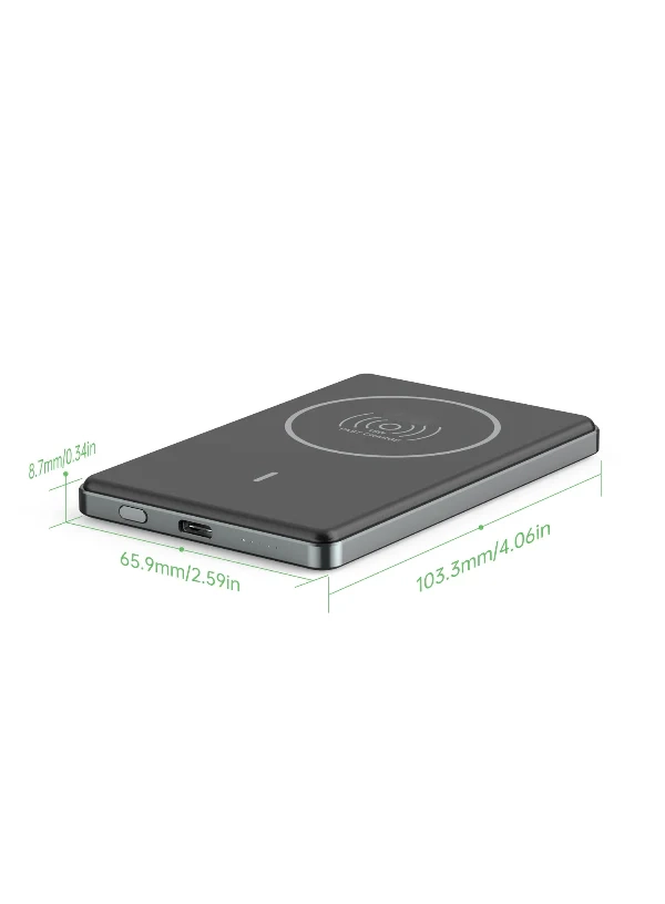 Ultra-Thin 5000mAh 20W PD+Wireless Powerbank